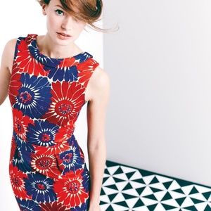 BODEN Red & Blue Sheath Dress